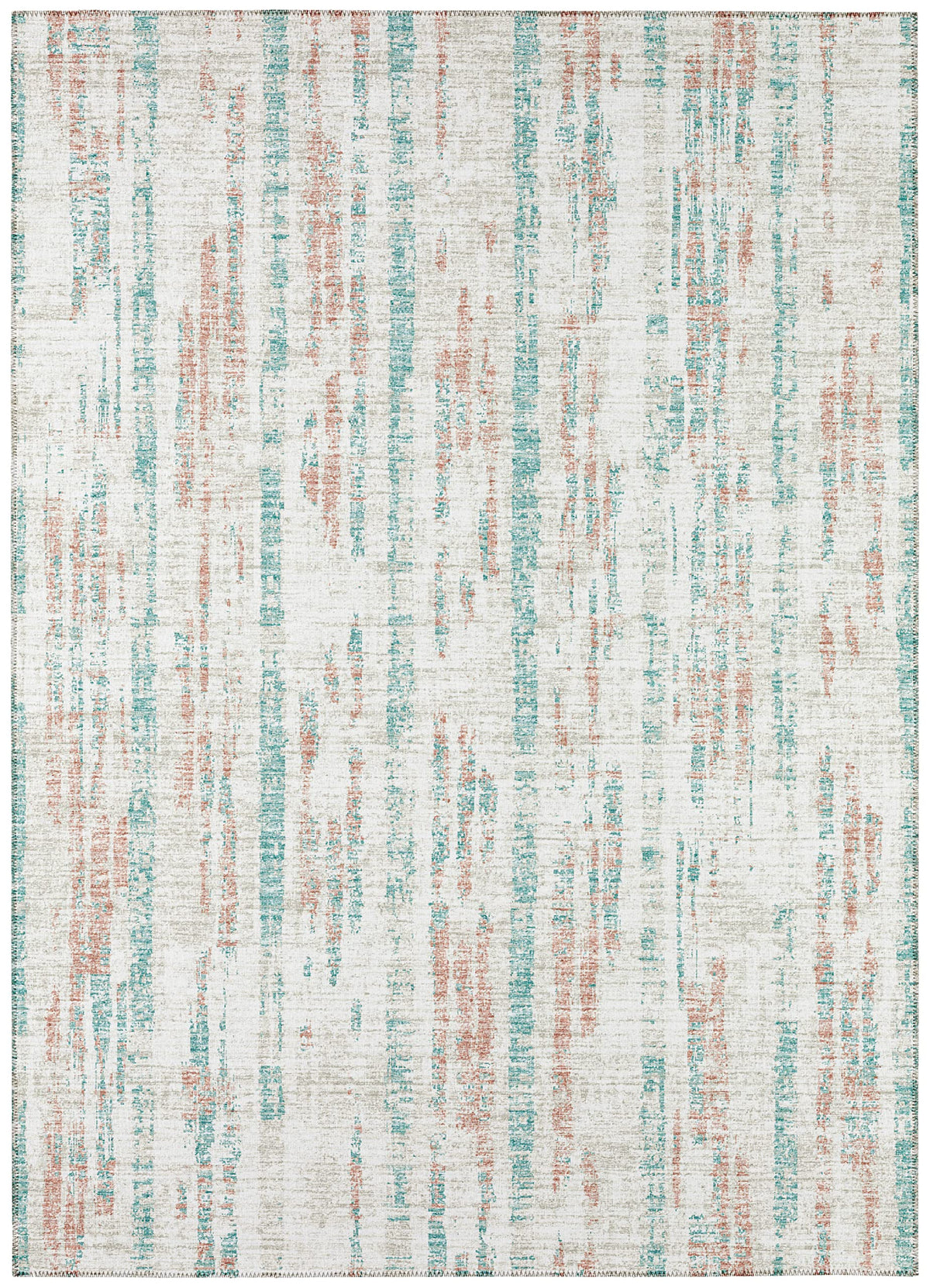 Addison Rugs Rylee Ary36 Ivory Washable 5' X 7'6&quot; Indoor Outdoor Area Rug, Easy Clean, Machine Washable, Non Shedding, Bedroom, Entry, Living Room, Dining Room, Kitchen, Patio Rug