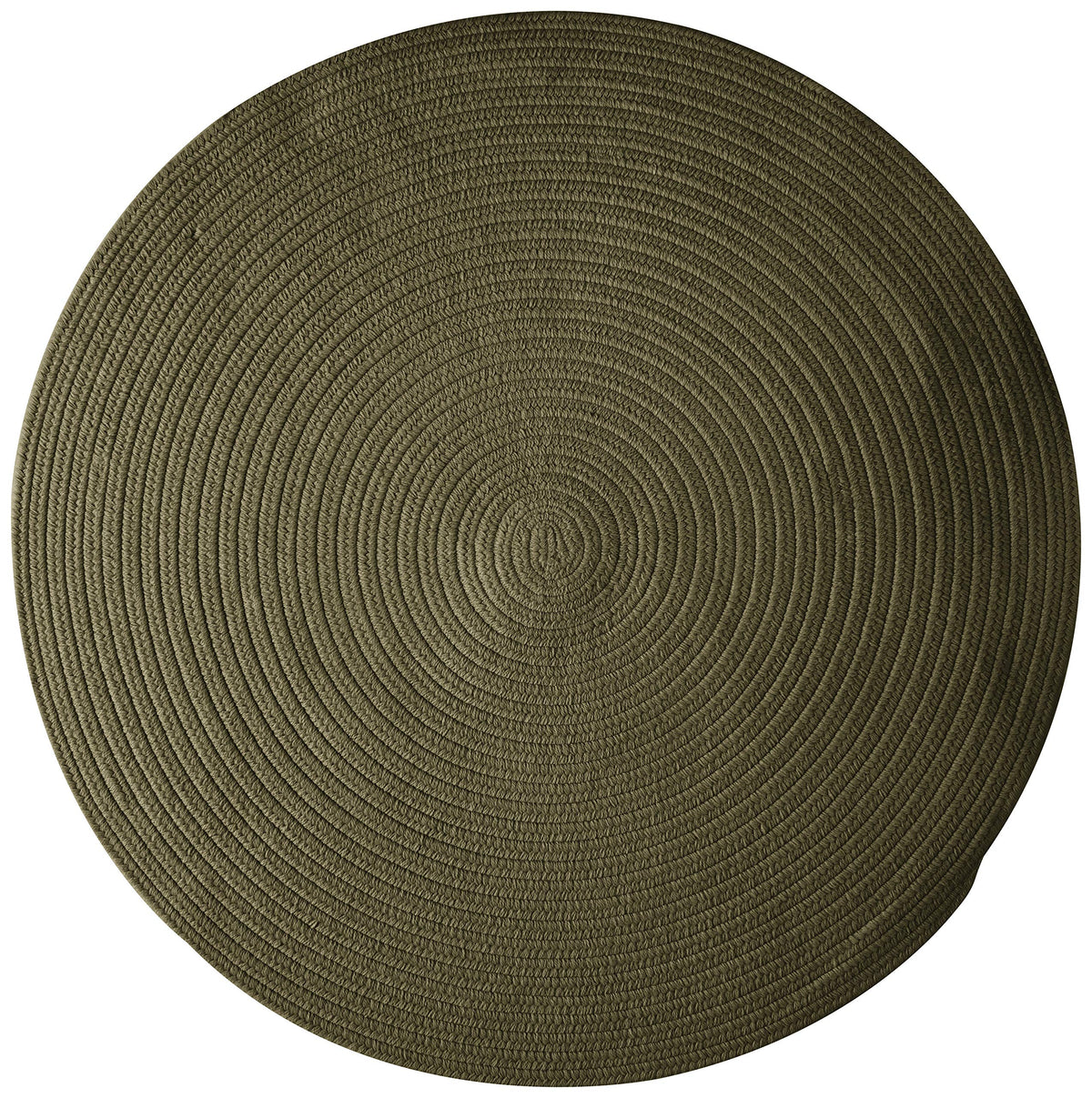 Colonial Mills Bristol Polypropylene Braided Round Rug, 8-Feet, Olive