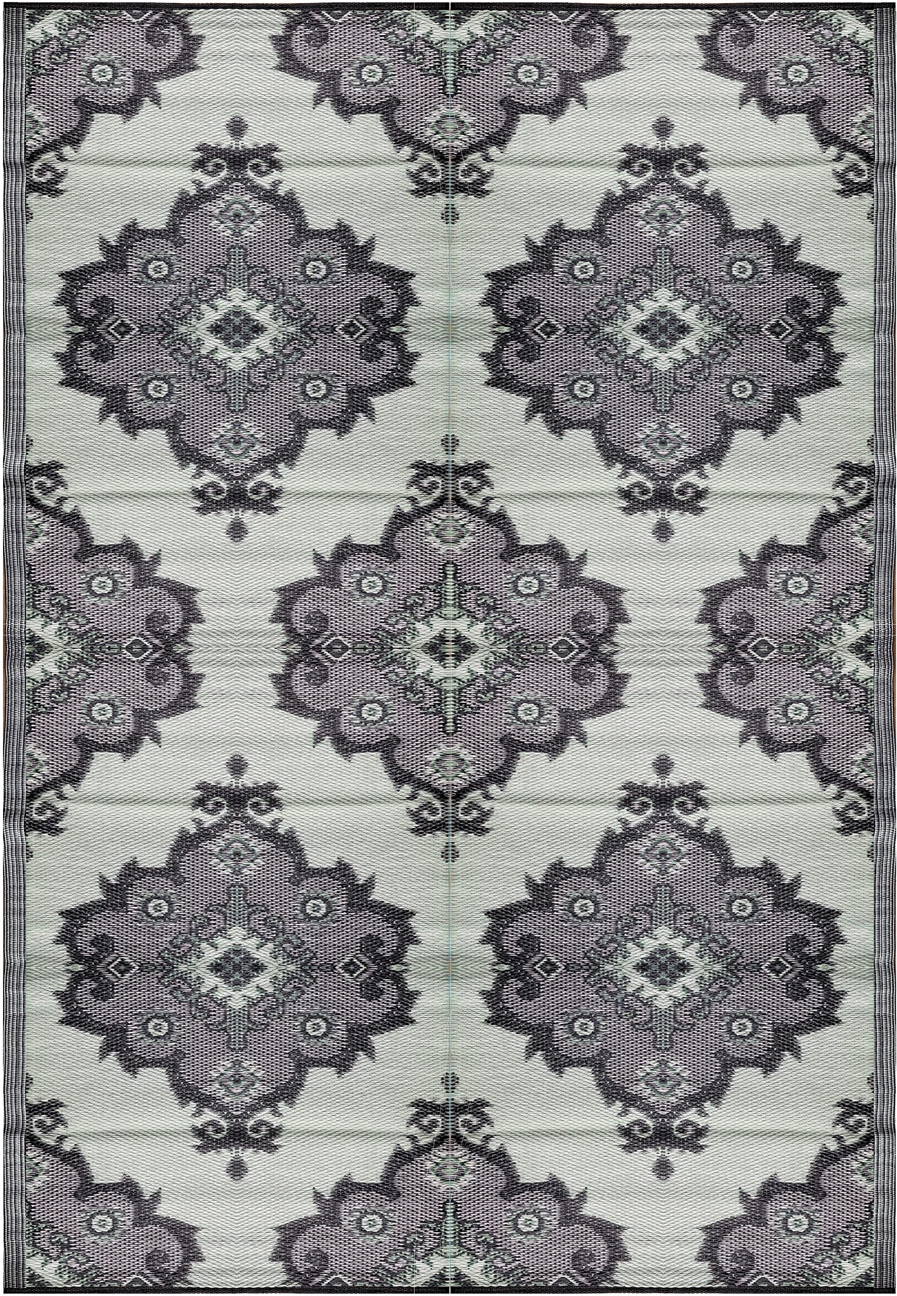 Balajeesusa Recycled Outdoor Plastic Patio Rugs - 6X9, Grey, Green, Black, Premium And Affordable, Multipurpose, Woven Plastic S