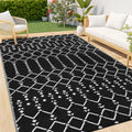Smiry Outdoor Rug 8X10 Ft, Waterproof Reversible Plastic Straw Rugs, Boho Outdoor Area Rug, Outside Floor Mat For Patio, Backyar