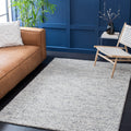 SAFAVIEH Natura Collection Area Rug - 5 x 8, Light Grey & Ivory, Handmade Farmhouse Wool, Ideal for High Traffic Areas in Livi