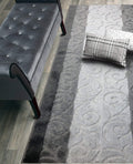 ORFA HOME Custom Size Hallway Runner Rug, Slip Resistant, 26 Inch Wide x Your Choice of Length Size, Scroll Anthracite, 26 Inch 