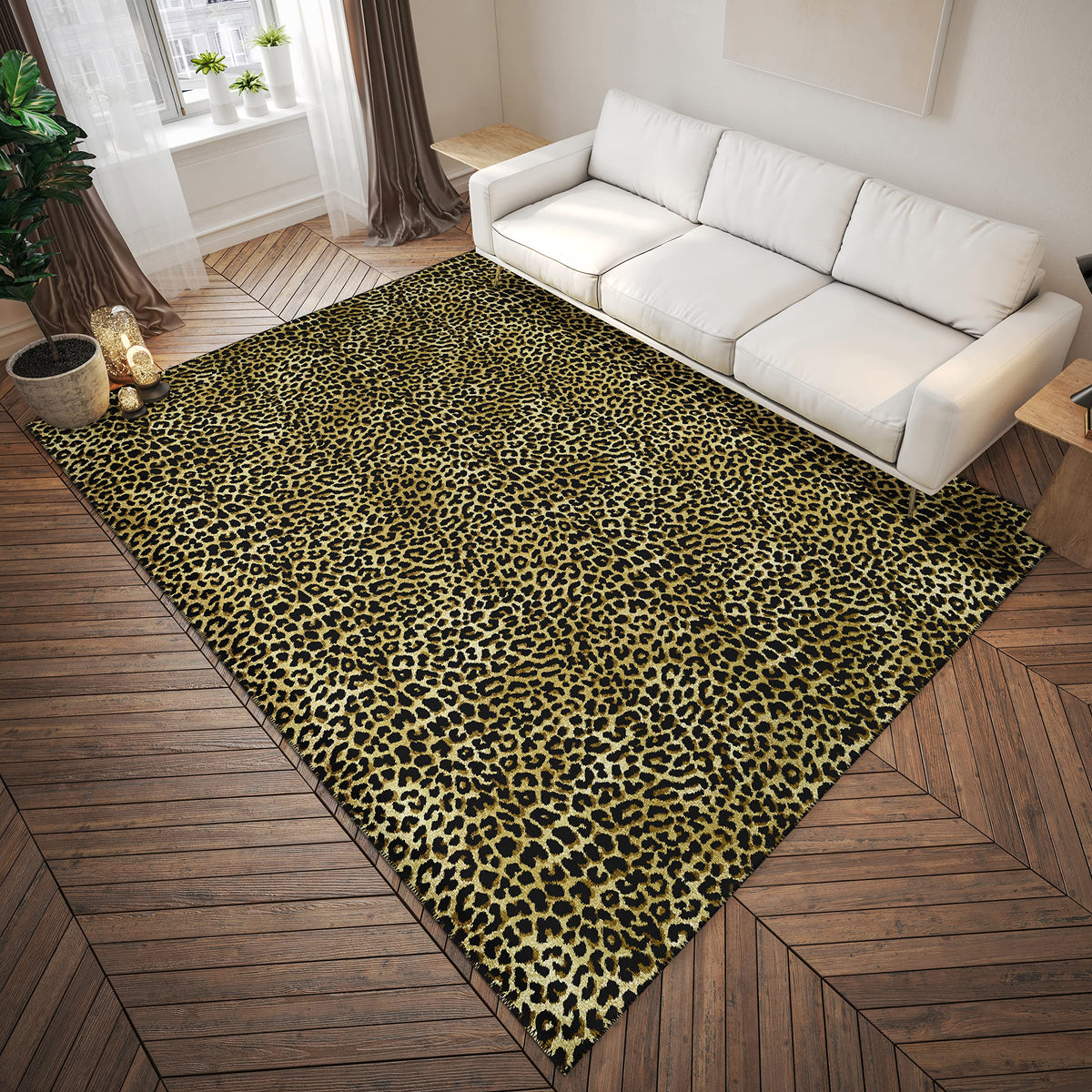 Addison Rugs Safari Asf32 Gilded Washable 9' X 12' Indoor Outdoor Area Rug, Easy Clean, Machine Washable, Non Shedding, Bedroom, Entry, Living Room, Dining Room, Kitchen, Patio Rug