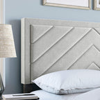 Boyd Sleep Barcelona Upholstered Platform Bed with Headboard and Durable Mattress Foundation with Strong 14 Wood Slat Supports, No BoxSpring Required: King, White