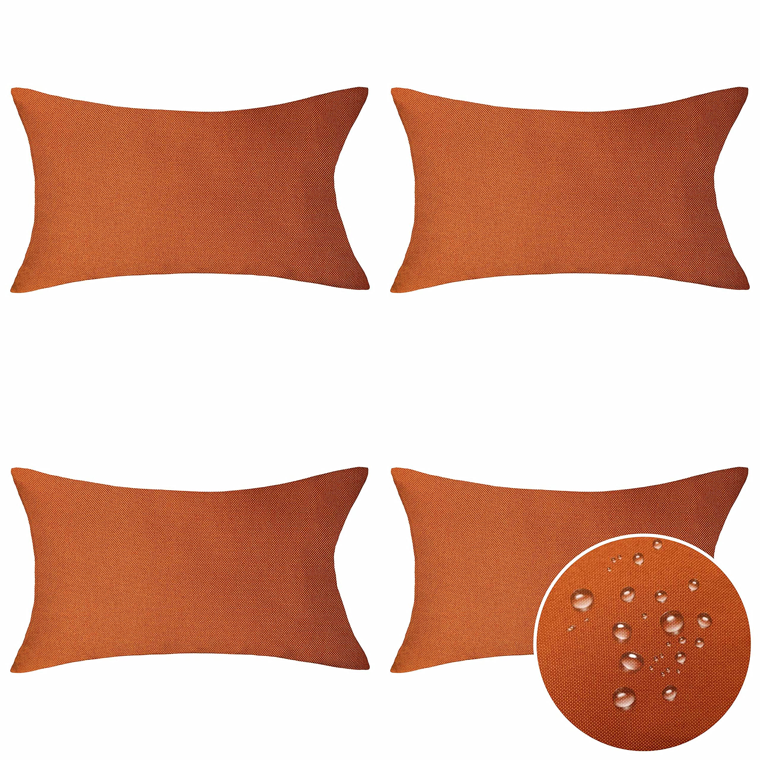 Home Brilliant Outdoor Pillows Covers For Patio Rectangle Pillow Cover 12X20 Lumbar Throw Piillow Covers Decorative Pillowcases