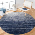 Safavieh Adirondack Collection 4 Round Navy/Ivory ADR113N Modern Ombre Non-Shedding Area Rug
