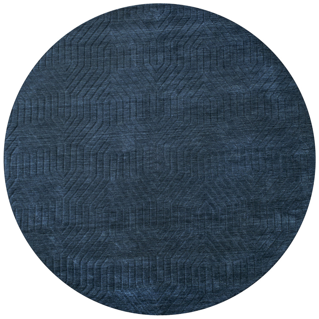 Rizzy Home | Tc8576 | Technique Collection | Wool Area Rug | 2'6" X 8' | Navy Solid