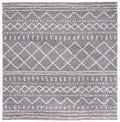 SAFAVIEH Arizona Shag Collection Area Rug - 32 Square, Grey & Ivory, Moroccan Design, Non-Shedding & Easy Care, 1.6-inch Thick 