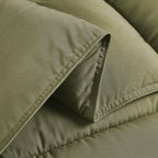 Chezmoi Collection Olive Green Down Alternative Comforter Oversized Queen - 3-Piece Lightweight Comforter Set - All Seasons Micr
