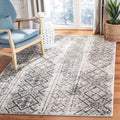 SAFAVIEH Adirondack Collection Accent Rug - 4 x 6, Silver & Black, Moroccan Boho Distressed Design, Non-Shedding & Easy Care, 
