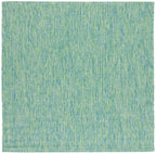 Safavieh Courtyard Collection Area Rug - 4' Square, Green & Blue, Non-Shedding & Easy Care, Indoor/Outdoor & Washable-Ideal For Patio, Backyard, Mudroom (Cy8521-55722)