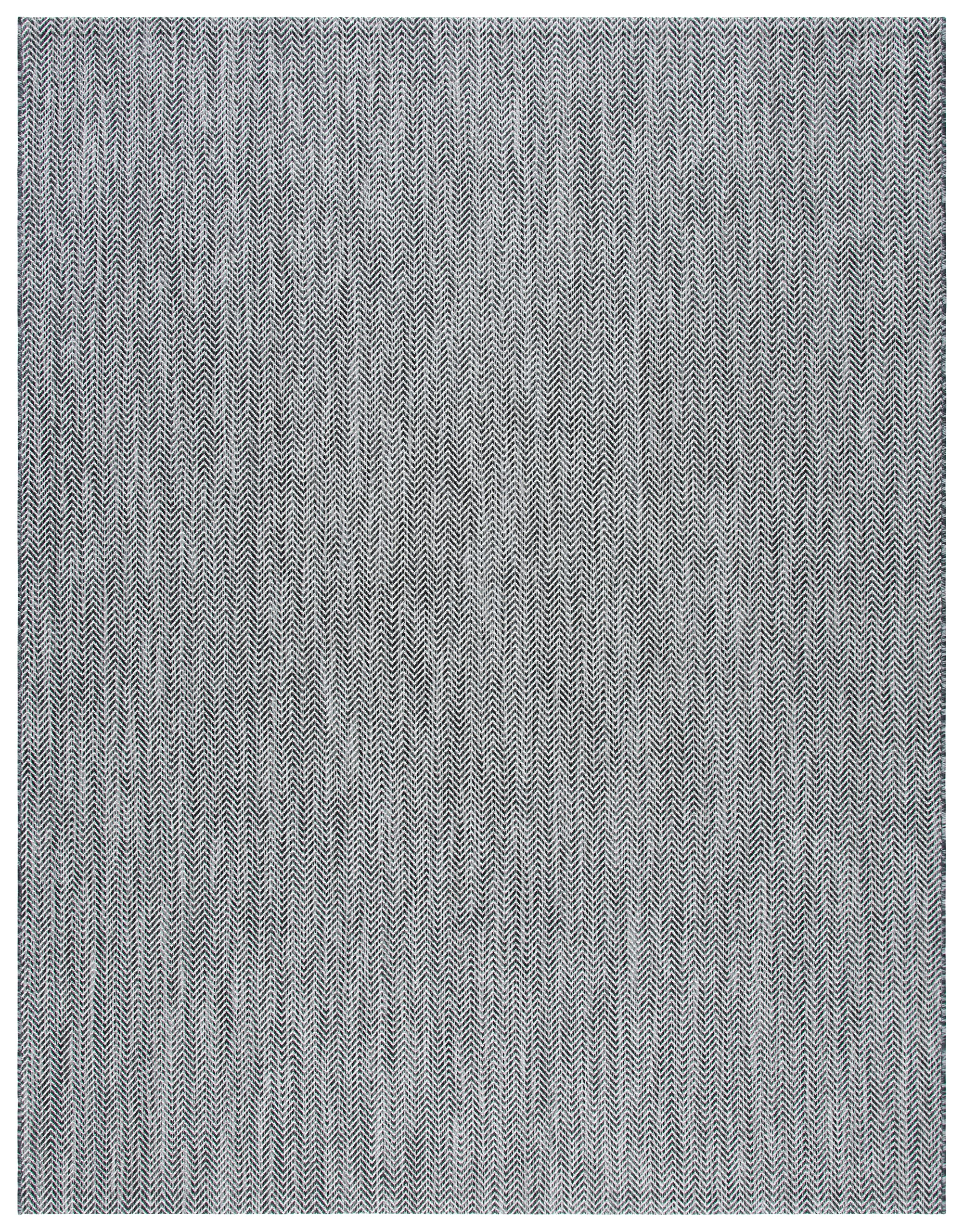 SAFAVIEH Courtyard Collection Area Rug - 10' x 14', Black & Beige, Non-Shedding & Easy Care, Indoor/Outdoor & Washable-Ideal for