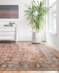 Loloi LAYLA Collection, LAY-02, Spice/Marine, 2-3 x 3-9, 13 Thick, Accent Rug, Soft, Durable, Vintage Inspired, Distressed, Lo