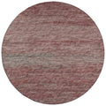 Addison Rugs Marston 8' X 8' Transitional Burgundy Indoor Outdoor Round Rug, Easy Clean, Machine Washable, Non Shedding, Bedroom, Living Room, Dining Room, Kitchen, Patio Rug