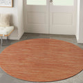 Nourison Essentials Indoor/Outdoor Rust 4' X Round Area Rug, Easy Cleaning, Non Shedding, Bed Room, Living Room, Dining Room, Backyard, Deck, Patio (4 Round)