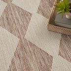Nourison Positano Indoor/Outdoor Beige 6' X 9' Area Rug, Easy Cleaning, Non Shedding, Bed Room, Living Room, Dining Room, Backyard, Deck, Patio (6X9)