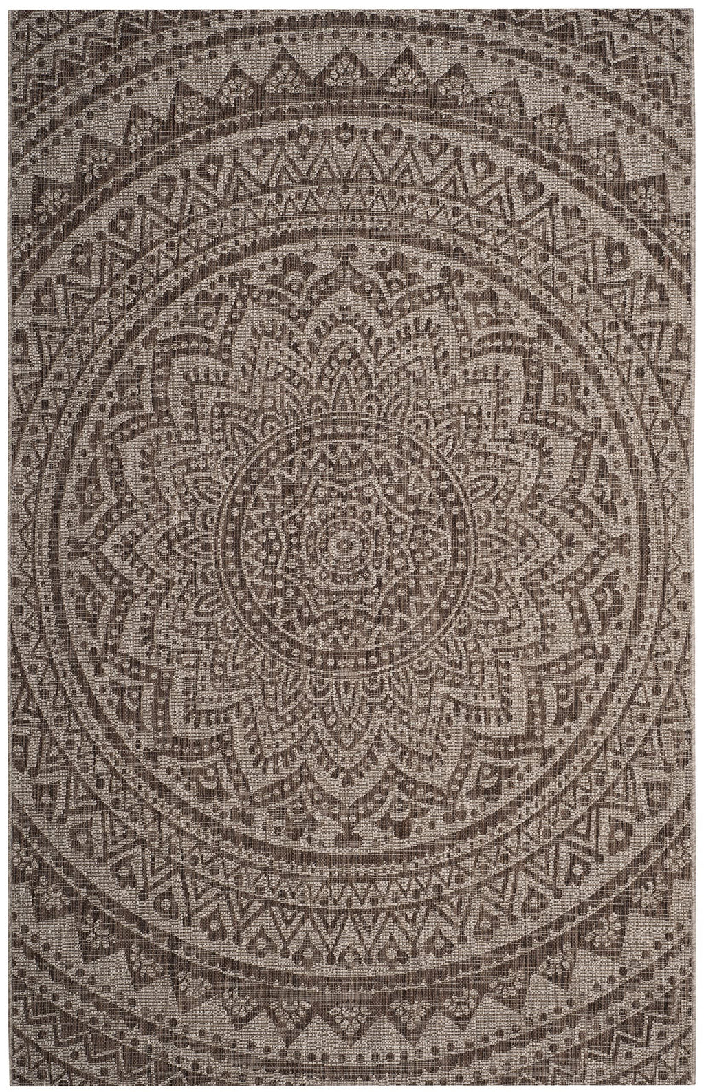 Safavieh Courtyard Collection 48' X 68.4' Beige/Brown Cy8734 Indoor/ Outdoor Patio Backyard Mudroom Accent Rug