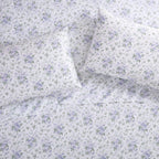 Laura Ashley Home King Sheet Set, Soft Sateen Cotton Bedding Set - Sleek, Smooth, & Breathable,Lilian Purple