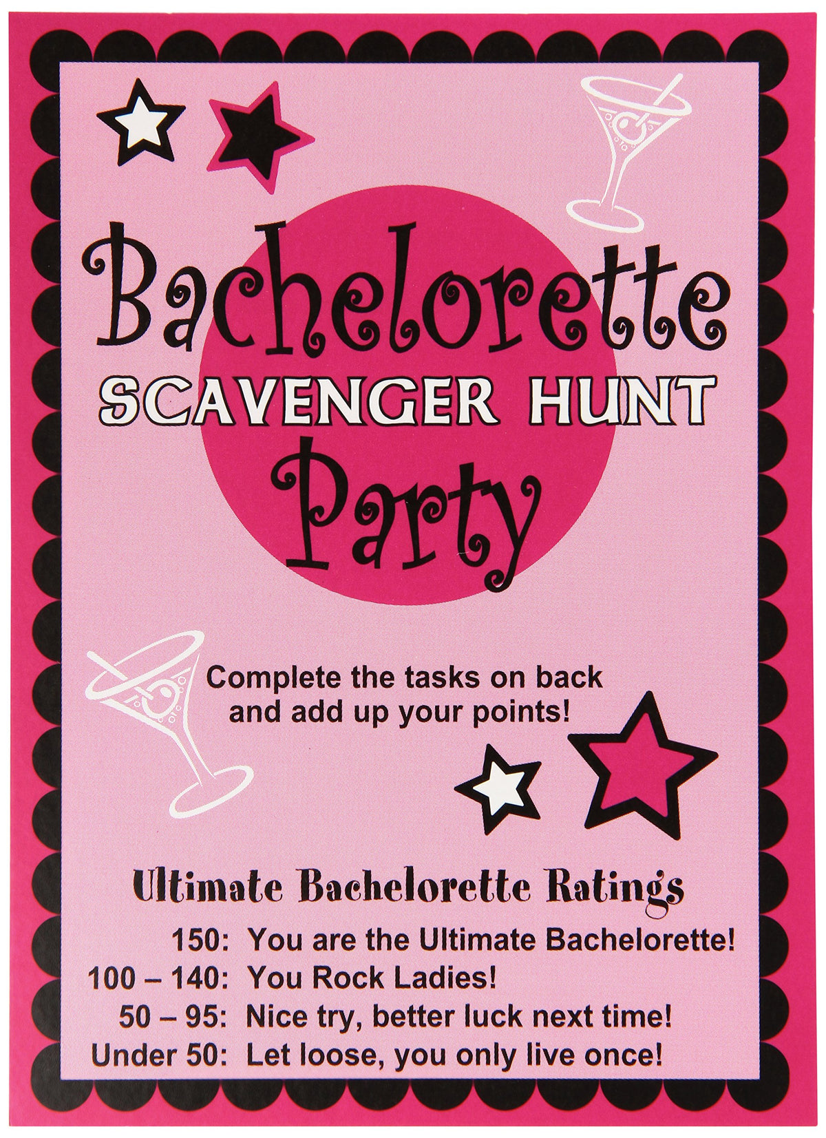 Beistle Bachelorette Scavenger Hunt Game