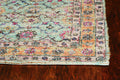HomeRoots 2'X4' Spa Green Hand Woven Floral Indoor Accent Rug
