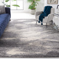 SAFAVIEH Retro Collection Area Rug - 9 x 12, Grey & Ivory, Modern Abstract Design, Non-Shedding & Easy Care, Ideal for High Tr
