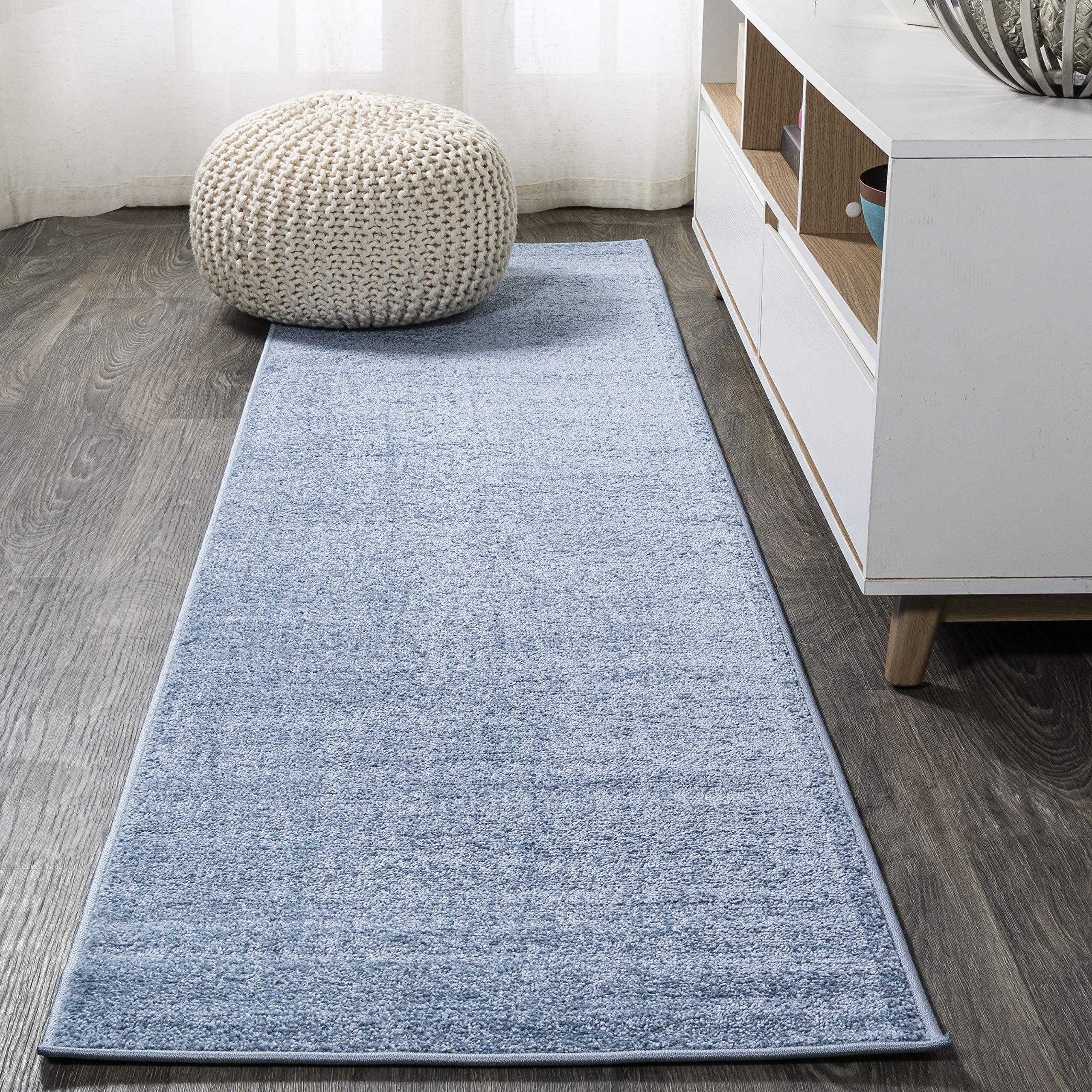 JONATHAN Y SEU100F-214 Haze Solid Low-Pile Indoor Runner Rug, Coastal, Bohemian, Minimalist, Classic, Casual for Bedroom,Kitchen