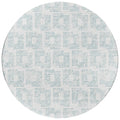 Addison Rugs Eleanor Aer31 Silver 8' X 8' Indoor Outdoor Round Rug, Easy Clean, Machine Washable, Non Shedding, Bedroom, Living Room, Dining Room, Kitchen, Patio Rug
