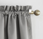Sun Zero Easton Energy Saving Blackout Rod Pocket Curtain Panel, 40' X 84', Gray