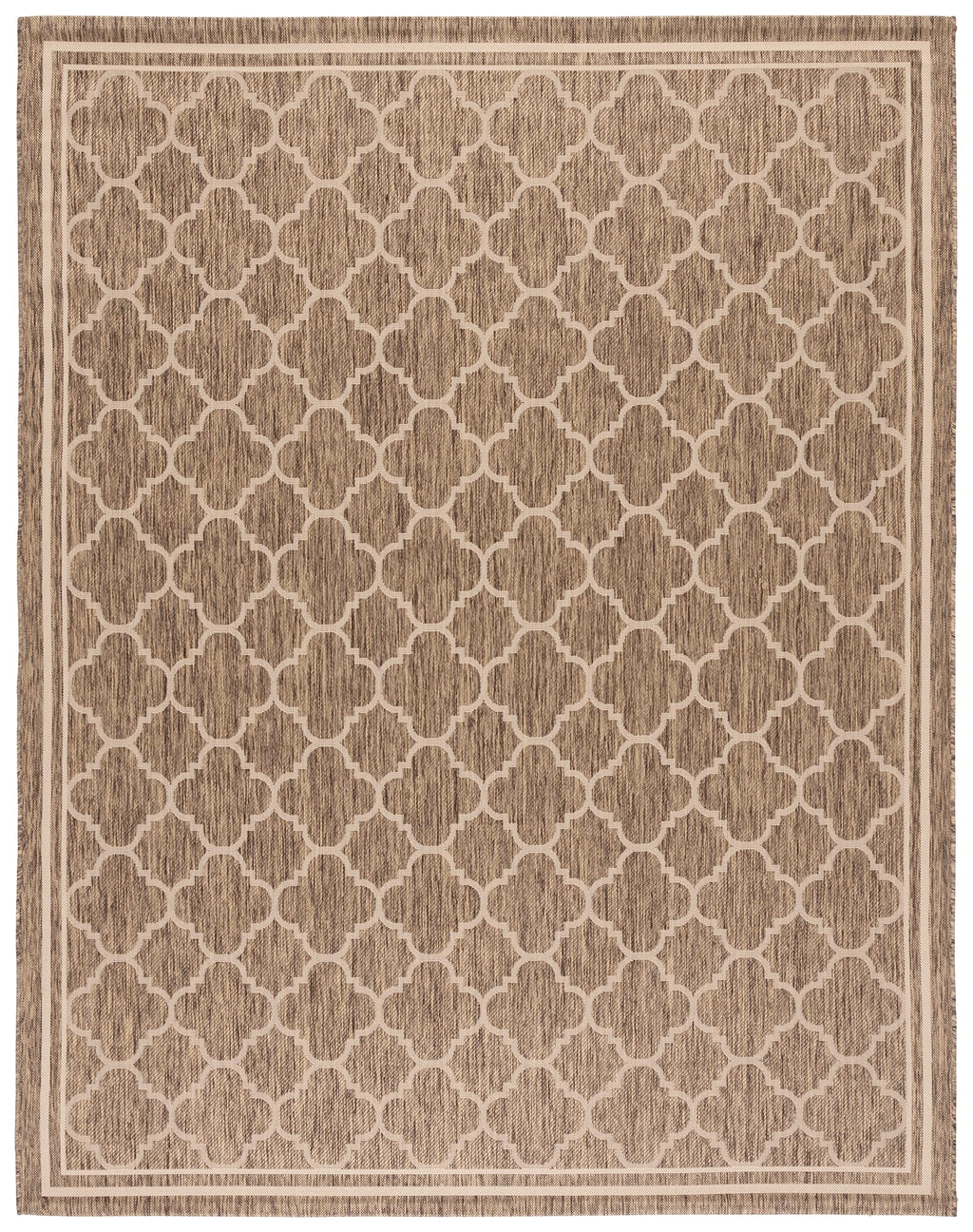 Safavieh Courtyard Collection 8' X 10' Brown/Bone Cy6918 Trellis Indoor/ Outdoor Waterproof Easy-Cleaning Patio Backyard Mudroom Area-Rug