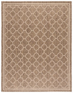 Safavieh Courtyard Collection 8' X 10' Brown/Bone Cy6918 Trellis Indoor/ Outdoor Waterproof Easy-Cleaning Patio Backyard Mudroom Area-Rug