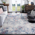 SAFAVIEH Brentwood Collection X-Large Area Rug - 11 x 15, Navy & Red, Modern Abstract Design, Non-Shedding & Easy Care, Ideal 