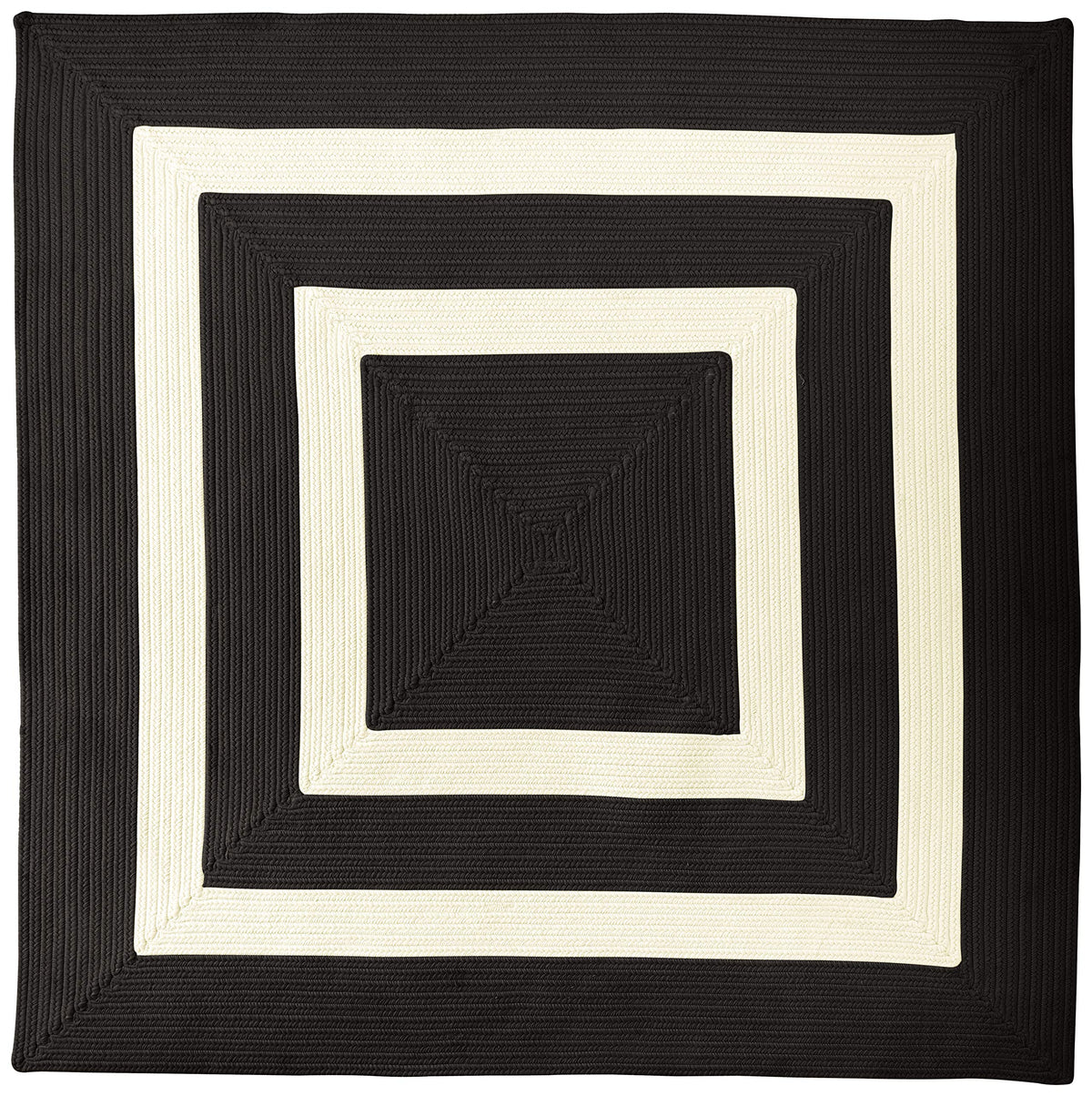 La Playa Rugs, 6' X 6' Square, Black & White