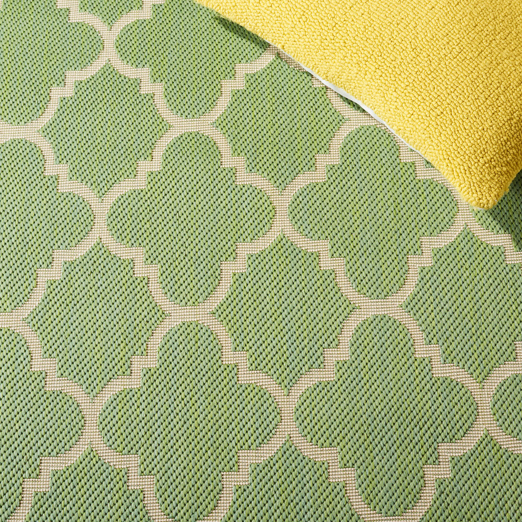 Safavieh Courtyard Collection 8' X 10' Green/Beige Cy6918 Trellis Indoor-Outdoor Waterproof Easy-Cleaning Patio Backyard Mudroom Area-Rug