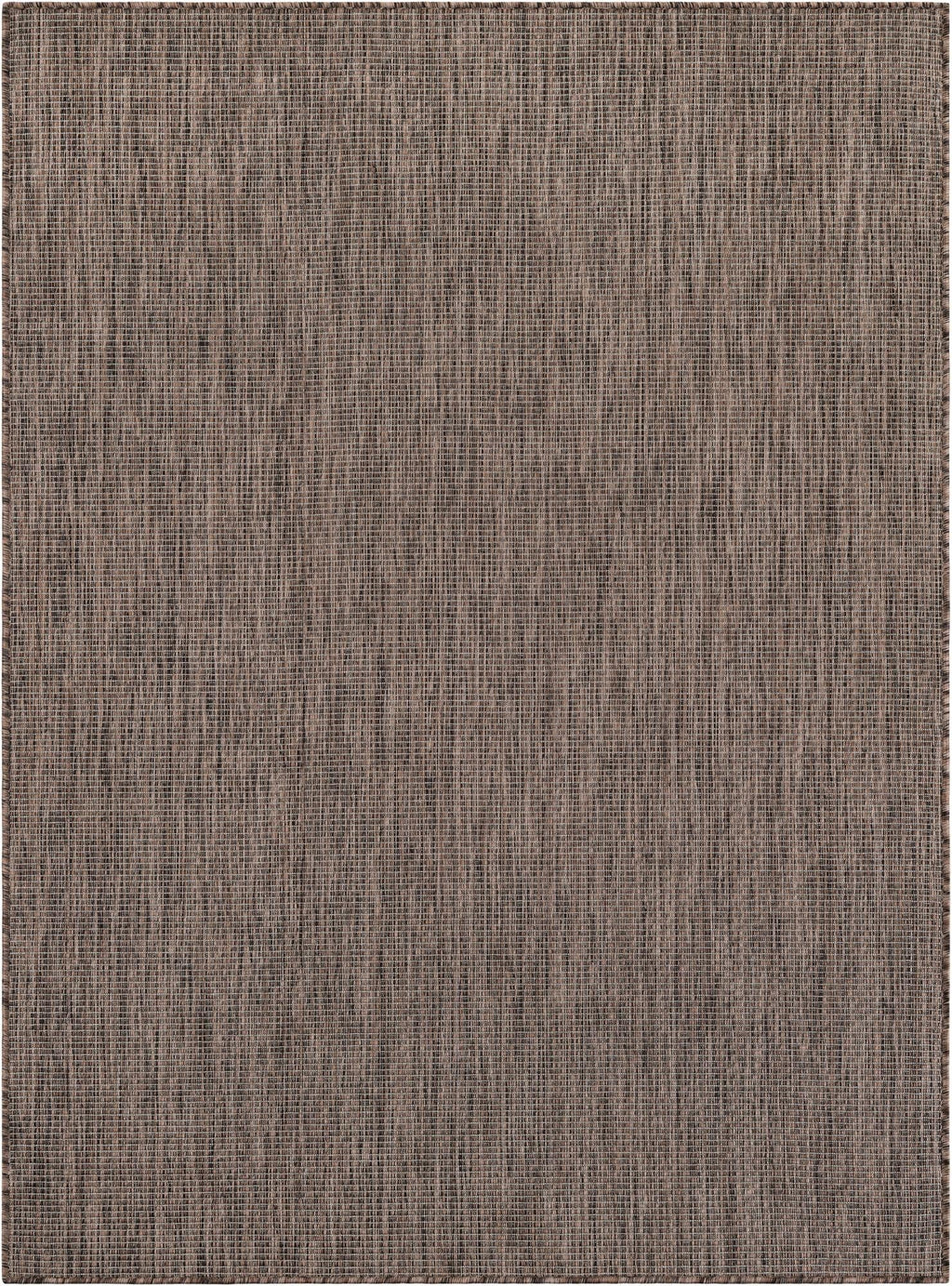 Unique Loom Outdoor Solid Collection Area Rug (5' 3'' X 7' 1'' Rectangle Light Brown/Ivory)
