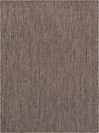 Unique Loom Outdoor Solid Collection Area Rug (5' 3'' X 7' 1'' Rectangle Light Brown/Ivory)