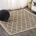 JONATHAN Y SMB109A-6SQ Trebol Moroccan Trellis Textured Weave Indoor/Outdoor Area Rug, Modern, Bohemian, Contemporary for Bedroo