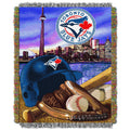 The Northwest Company Mlb Toronto Blue Jays Woven Tapestry Throw Blanket, 48'' X 60'', Home Field Advantage