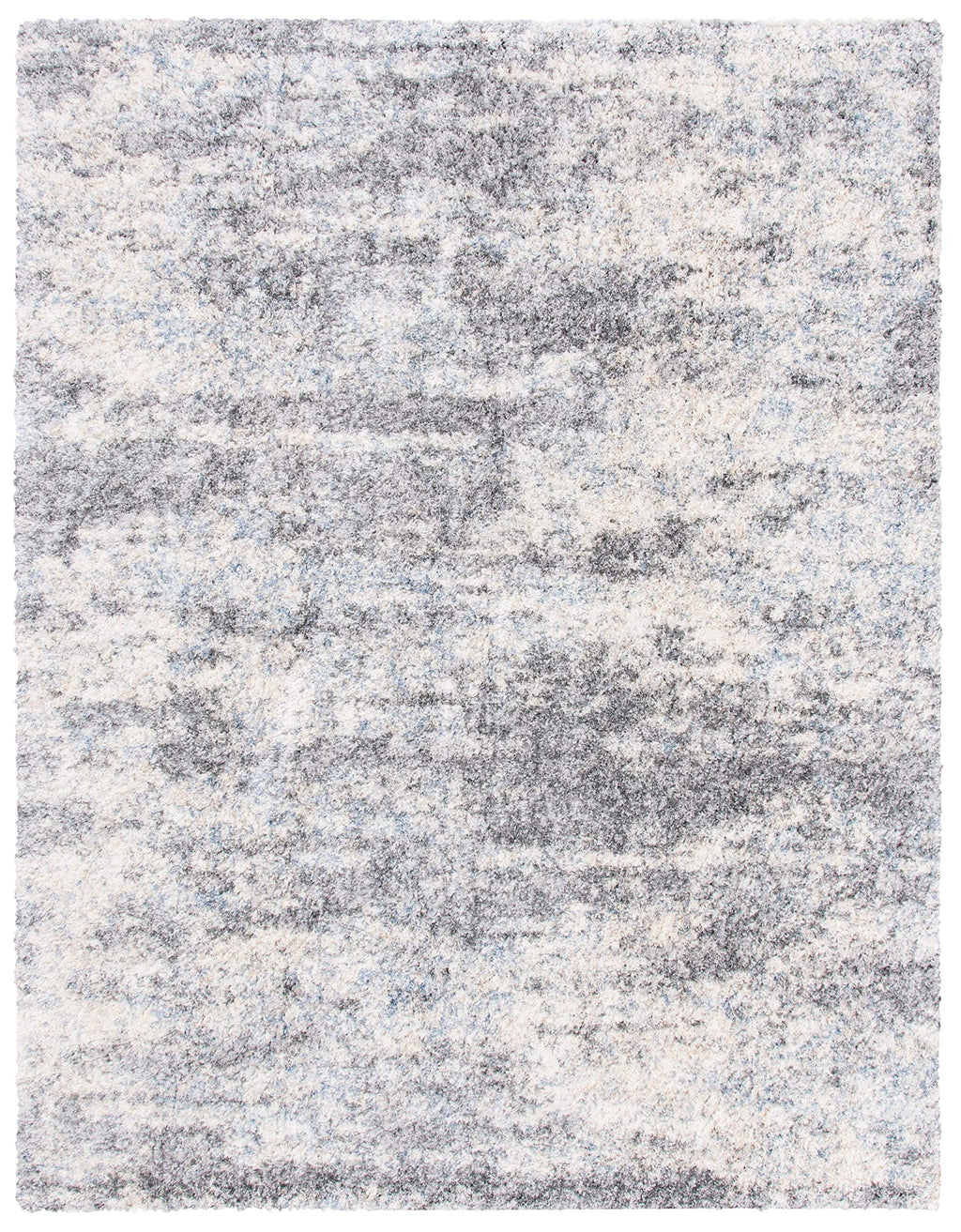 Safavieh Berber Shag Collection Area Rug - 8' X 10', Grey Blue & Cream, Modern Abstract Design, Non-Shedding & Easy Care, 1.2-In