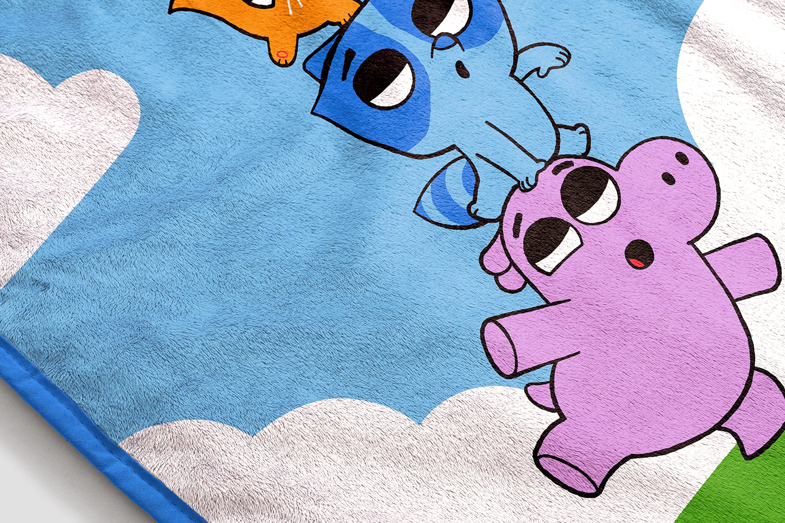 Jay Franco Pikwik Pack Animal Friends Blue Throw Blanket - Measures 46 X 60 Inches, Kids Bedding - Soft & Cozy Fleece