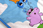 Jay Franco Pikwik Pack Animal Friends Blue Throw Blanket - Measures 46 X 60 Inches, Kids Bedding - Soft & Cozy Fleece