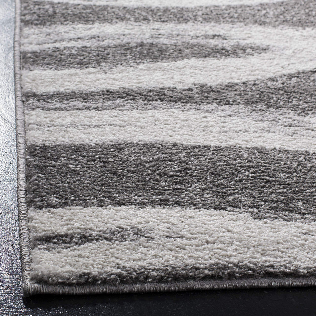 Safavieh Adirondack Collection Runner Rug - 2'6'' X 10', Charcoal & Ivory, Modern Wave Distressed Design, Non-Shedding & Easy Ca