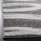 Safavieh Adirondack Collection Runner Rug - 2'6'' X 10', Charcoal & Ivory, Modern Wave Distressed Design, Non-Shedding & Easy Ca