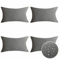 Home Brilliant Patio Pillows Outdoor Winter Waterproof Linen Throw Pillows Lumbar Rectangle Accent Pillows For Bed Room Indoor T