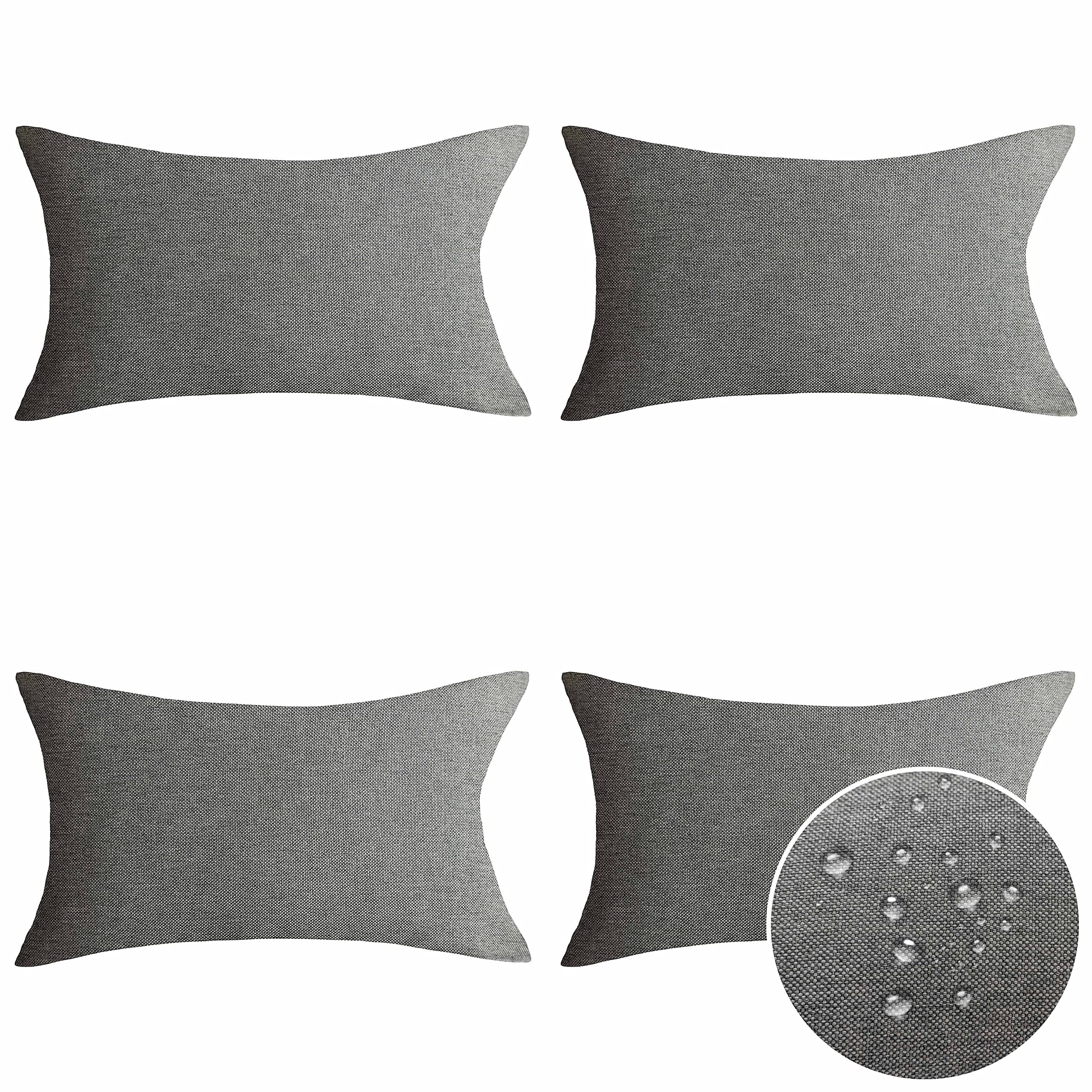 Home Brilliant Patio Pillows Outdoor Winter Waterproof Linen Throw Pillows Lumbar Rectangle Accent Pillows For Bed Room Indoor T