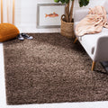 SAFAVIEH Athens Shag Collection Area Rug - 10 x 14, Taupe, Non-Shedding & Easy Care, 1.5-inch Thick Ideal for High Traffic Are