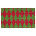 Home And More Calloway Mills Christmas Argyle 17'X29' Coir With Vinyl Backing Doormat