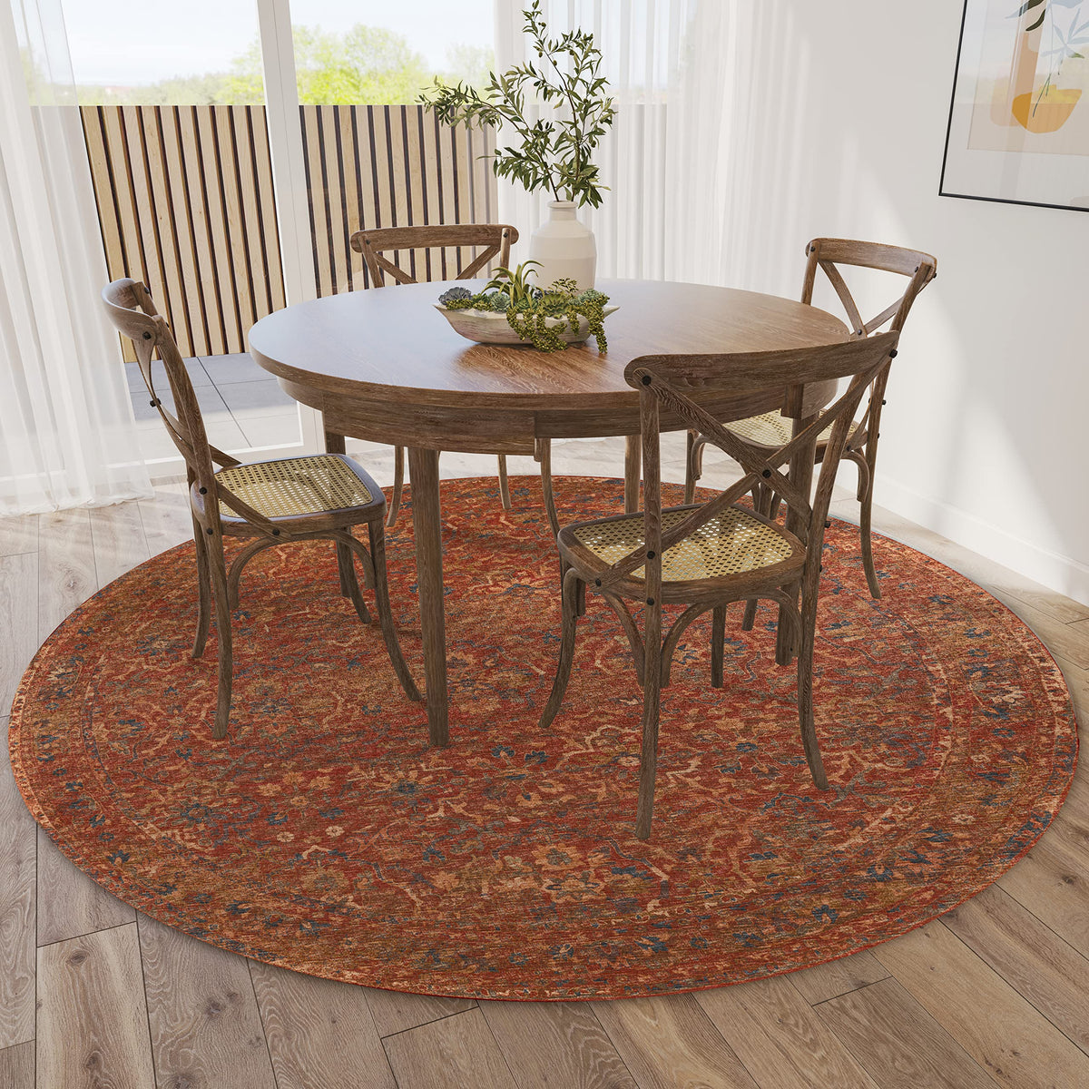 Dalyn Rugs Jericho Jc3 Nutmeg 8' X 8' Rectangle Soft Round Rug, Easy Clean, Non Shedding, Bedroom, Entry, Living Room, Dining Room, Kitchen Rug