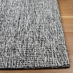 Safavieh Abstract Collection Area Rug - 8' X 10', Black & Ivory, Handmade Wool, Ideal For High Traffic Areas In Living Room, Bed