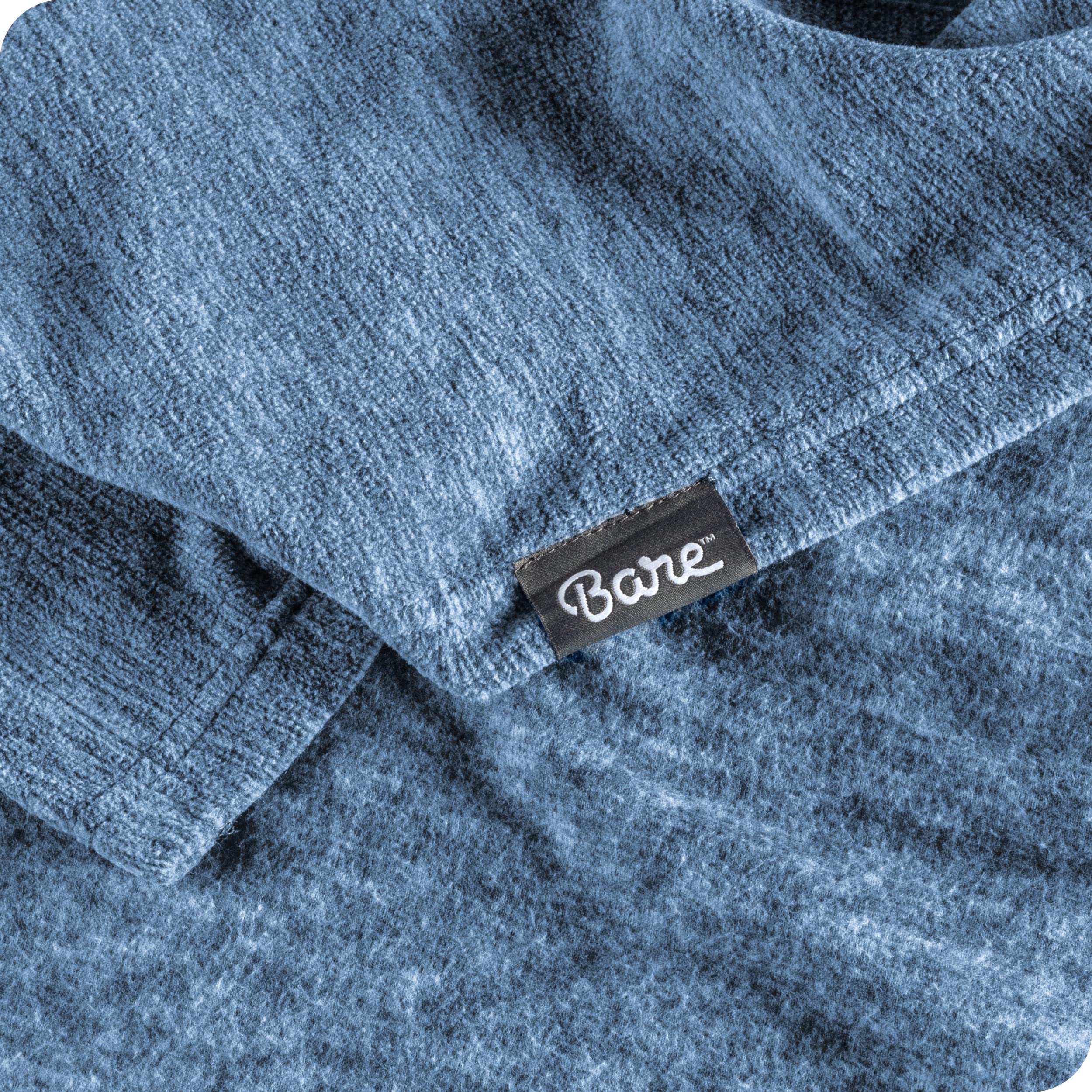 Bare Home Polar Fleece Blanket - Twin/Twin Xl Blanket - Heathered Dark Blue - Warm & Cozy - Premium Fleece - Blanket For Bed, Ca