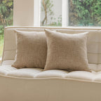 Home Brilliant Euro Shams Pillow Covers 26X26 Lined Linen Decorative Square Pillow Covers Neutral Decorative Pillowcases For Bed
